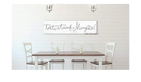 Celycasy Tutti A Tavola A Mangiare Eat Sign Mangia Kitchen Sign