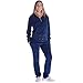 Leehanton Velour Tracksuit Womens 2 Pieces Outfits Set Zipper Hoodie and Sweatpants Solid Jogging Suits