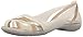 Crocs Women's Isabella Huarache 2 Flat W Sandal, Oyster/Cobblestone, 7 M US