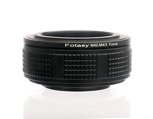 Fotasy M42 Lens to M4/3 Focusing Helicoid Adapter, MFT Mount Macro Helicoid Tube, Compatible with Panasonic G9 GH5 II GX8 GX9 GX850 G95 G100 Olympus E-M1 E-M5 E-M10 I II III E-PM2 E-PM1 Pen-F E-M1X