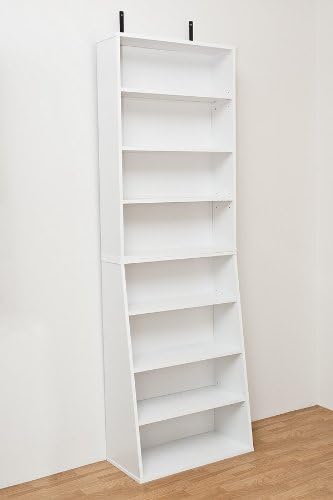 Amazon Co Jp 本収納 家具 下にいくほど奥行きが広くなっているので 安定感もあります おしゃれ 部屋 ロング本棚 60cm幅 ホワイト ホーム キッチン