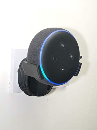 Echo Dot 3Rd Generation Plug Mount Holster Bracket. Black