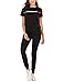 KANSOON Women Stripe Patchwork Two Piece Sweatsuit Round Neck Pullover and Skinny Long Pants