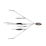 SF 5 Arms 4 Blades Alabama Umbrella Rig Fishing Bass Lures Bait Kit (Black Red 4 blades)