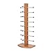 Plxixi Sunglasses Display Tabletop Soild Wood Eyewear Holder Eyeglass Collections Wooden Display Stand Rack (1 Set, Single Tower)