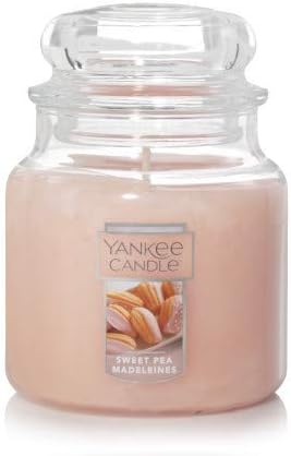 Amazon.com: Yankee Candle Sweet Pea MADELEINES Medium Jar Candle: Home