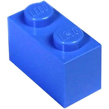 LEGO Parts and Pieces: Blue (Bright Blue) 1x2 Brick x100