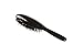 Shine & Condition Hair Brush | 100% Natural Bristle + Nylon Pin | High Polish Acrylic Handle | Medium Oval | Jet Black Finish | Model 51 - JTB