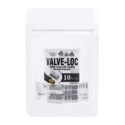 image for Valve-Loc Tire Valve Caps (10-Pack) Universal Stem Covers for Cars, SU