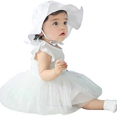 OBO Bands Infant Toddlers Baby Girls Eyelet Hollow Wide Brim Cotton Sun Protection Summer Hat (White)