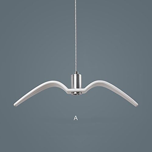 RFJJ Seagull Chandelier Nordic Postmodern Simple Creative Resin Ceiling Lamp Bar Restaurant Restaurant Apparel Shop Single Iron Rope Pendant Lamp (Color : White, Size : A)