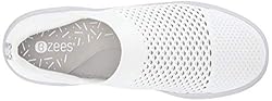 BZees Women's Charlie Slip-Ons Loafer, White,7 M US