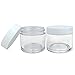 Beauticom 30G/30ML (1 Oz) Round Clear Jars with White Lids for Pills, Medication, Ointments and Other Beauty and Health Aids - BPA Free (Quantity: 6 Pieces)