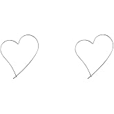 Minimalist Heart Threader Hoop Earrings for Women Girls 925 Sterling Silver Simple Thin Hollow Love Lariat Huggie Big Hoops Dangle Drop Earring Fashion Wedding Jewelry