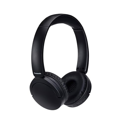 Panasonic HF630B, Kabelloser Street-Kopfhörer, On-Ear, eingebautes Mikrofon, Bluetooth 5.3, Multipoint, schwenkbares Design, bis zu 72 Stunden Wiedergabe, USB-C, Schwarz