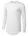 URBANCREWS Mens Hipster Hip Hop Long Sleeve Side Zip Jersey Crewneck Shirt