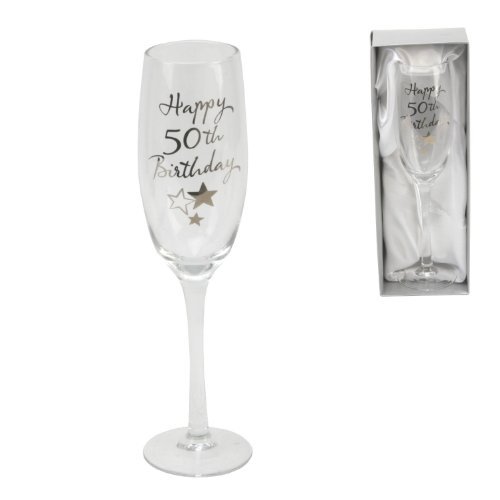 Juliana Happy 50th Birthday Champagne Glass Flute in Gift Box G31850