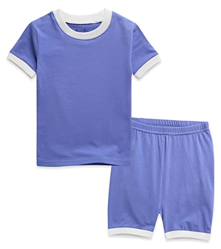 VAENAIT BABY Infant Toddler Junior Pajamas Cotton Summer Short Pjs 2pcs Set Macaron Blue XL at Amazon