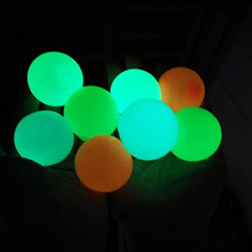 SANTITY Globbles Sticky Balls That Gets Stuck on The Roof! Ceiling Balls Glow in The Dark Stress