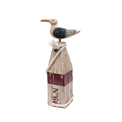 Seagull Figurine Sea Bird Statue Coastal Bird Figurines for Garden