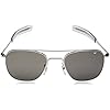 AO-Eyewear-Original-Pilot-Sunglasses-52mm-Frames-with-Bayonet-Temples-and-True-Color-Grey-Glass-Lenses-OP52SBATC