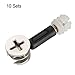 uxcell 10 Sets Furniture Connecting 15mm OD Cam Fitting w Dowel Screws Pre-Inserted Nut