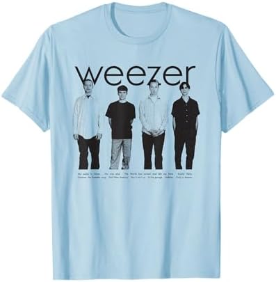 Amazon.com: Weezer - Blue Album Anniversary Tracklist T-Shirt