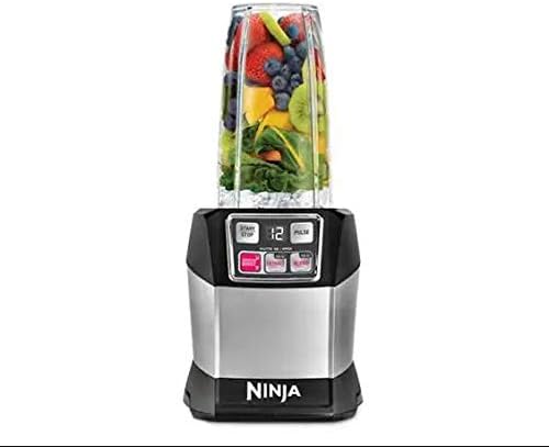 Nutri Ninja Auto-iQ Pro Complete BL487T Blender Includes Smooth Boost Technology 1100 Watt Motor Base - 24oz and 32oz Tritan Ninja Cup Included Sip & Seal Lids and Stainless Steel Blade (Renewed)