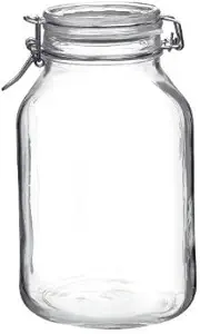 Bormioli Rocco Fido Square Jar, 101-1/2-Ounce, Clear