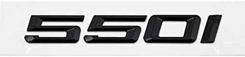 Tamiko - Trunk Lid Rear Emblems Badge Black Letters 530I 535I 540I 550I Logo For BMW 5 Series F13 F12 F25 F16 X1 X3 X5 M5 Car Accessories - (Color Name: 550I, Size: Plastic)