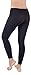 Sexy Basics Womens 4 Pack Stretch Cotton Full Length Footless Legging Tights(BLACK)