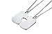 PJ Stainless Steel I'll hold you in my heart Puzzle Piece Heart Matching Couple Dog Tag Necklace