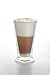 BonJour Coffee Insulated Borosilicate Glass Latte Glasses, 2-Piece Set, 12-Ounces Each