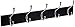 Amazon Basics Metal Wall-Mounted Farmhouse Coat Rack, 5 Hooks, Black