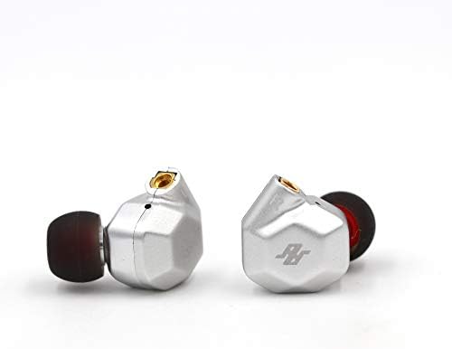 TENHZ K5 2BA+2DD Quad Driver in-Ear HiFi Earphone with Aluminum Alloy Housing, Detachable MMCX Cable (Silver)