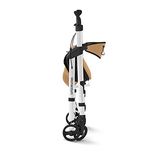 Medline MDS86870W Momentum Rollator Walker with Seat Cushion, Premium