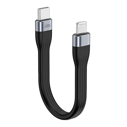 CableCreation USB C to Lightning Cable Short, [MFi Certified], 15