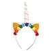 Unicorn Headband Horn Ears Cute Fluffy Flower Women Girls Baby Birthday Party Cosplay