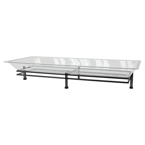 Buffet Enhancements 1BLRE55 Rectangle Iron Ice Display with 50" x 19" Tray and Black Base