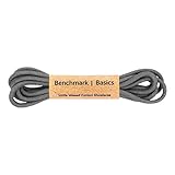 Benchmark Basics Slate Gray 36 Inch Round Waxed Cotton Shoelaces (2mm Width)