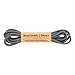 Benchmark Basics Slate Gray 36 Inch Round Waxed Cotton Shoelaces (2mm Width)
