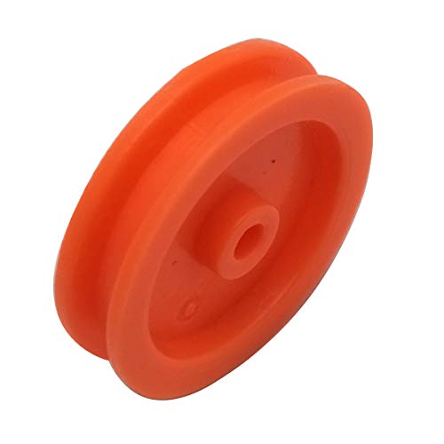 EUDAX 100 Pcs 2mm Hole Orange Plastic Belt Pulley for DIY RC Toy Car Airplane