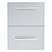 SUNSTONE DE-DPCF Designer Series Raised Style Paper Towel Double Drawer Combo, 18