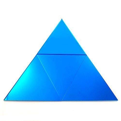 Super Cool Creations Mirrored Blue Triangle Mosaic Wall Tiles - Pack of 10-8cm x 8cm