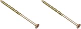 ForgeFix Multi-Purpose Single Thread Screws 5.0 x 100mm Zinc Yellow Pack of 2