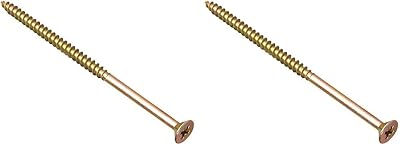 ForgeFix Multi-Purpose Single Thread Screws 5.0 x 100mm Zinc Yellow Pack of 2