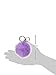 Yanseller 18 K Gold Plated Keychain with Plush Cute Genuine Rabbit Fur Key Chain for Car Key Ring or Bags (purple)