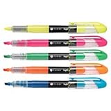 FORAY Liquid Ink Highlighters with Chisel Tips, Assorted Colors, Pack of 5