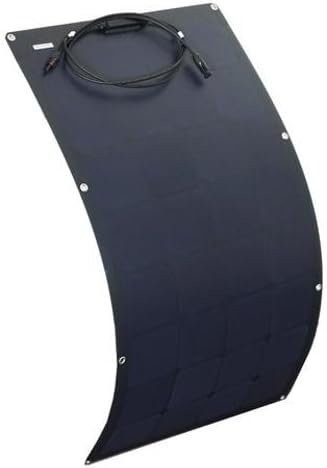 Midsummer Energy All-Black Semi-Flexible Solar Panel - with SunPower solar cells and self-adhesive tape (50W)