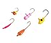 THKFISH Ice Fishing Jigs Kit, Jigs Heads for Ice Fishing Gear, Ice Fishing Lures for Panfish, Crappie, Walleye, Perch, Trout and Bluegill 18/40/70pcs
